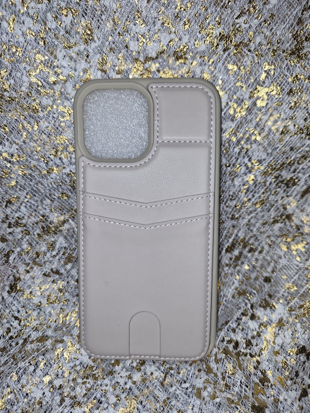 Premium Beige Card Wallet Phone Case - Compatible Cell Accessory 13 Pro Max